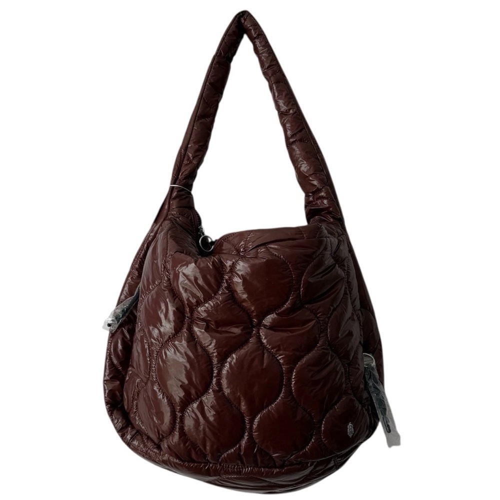 FP Movement by Free People Quilted Puffer Shoulder Bag in Deep Brown